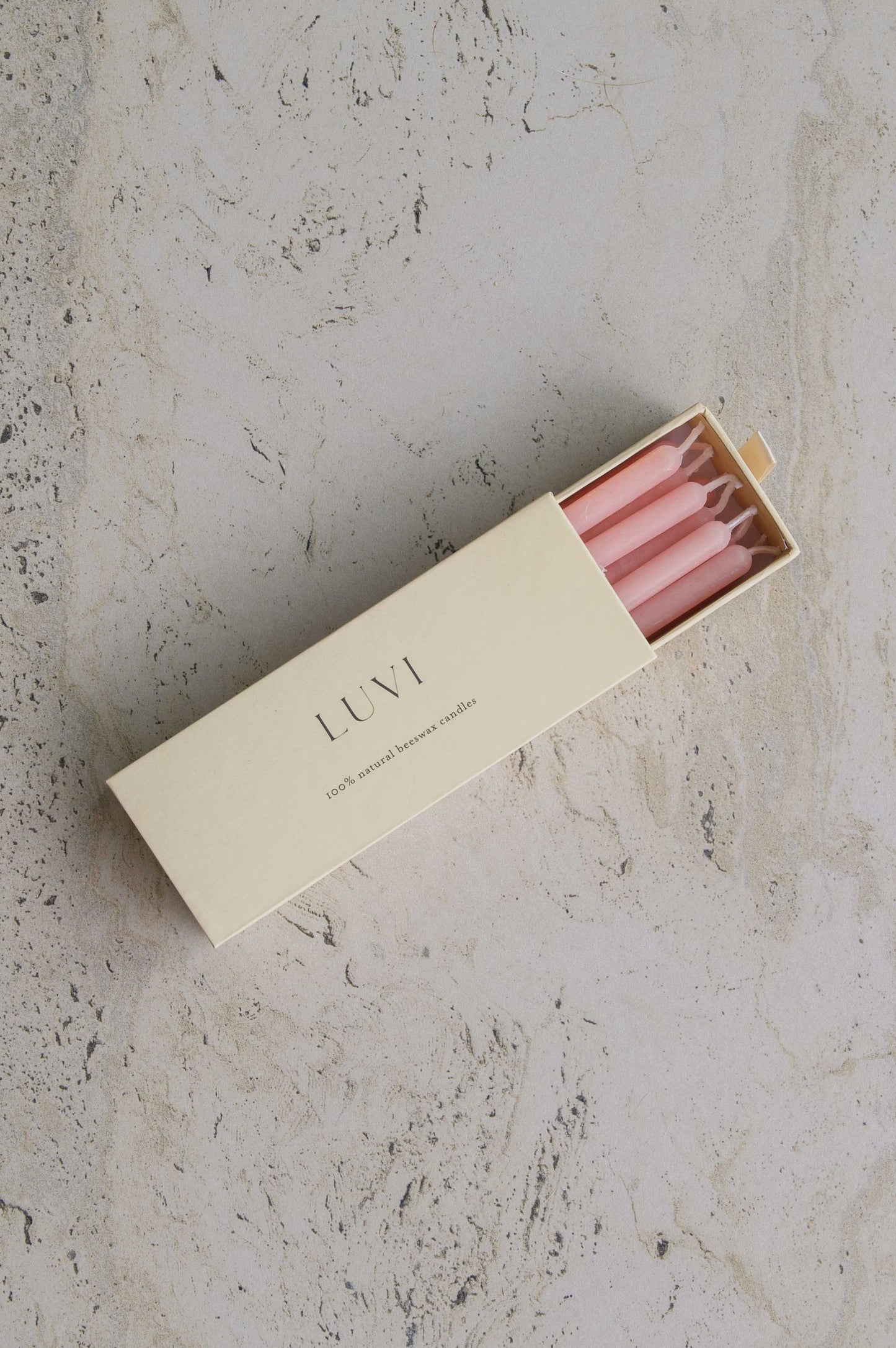 Beeswax Birthday Candles 10 Pack – Poppy Pink