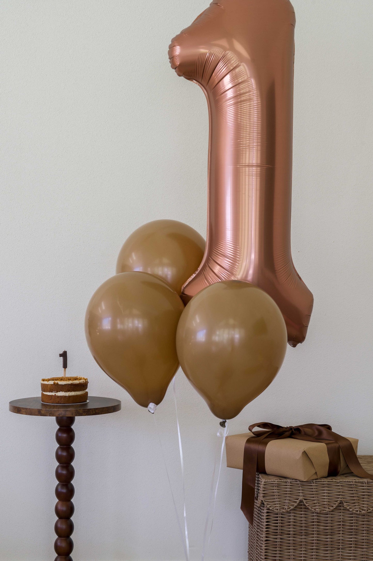 Foil Number Balloons – Cocoa Brown