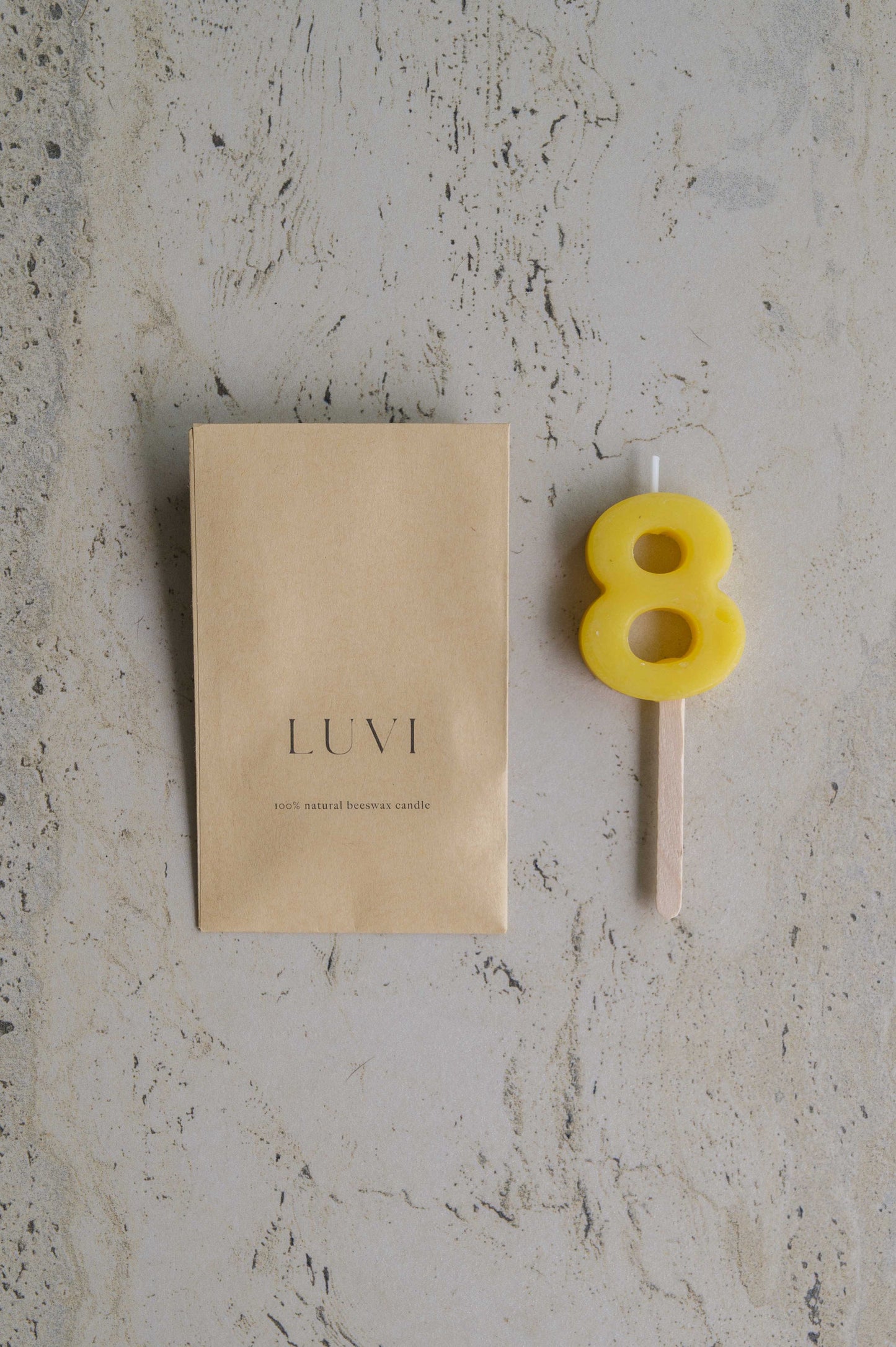 Beeswax Number Candles – Natural Beeswax