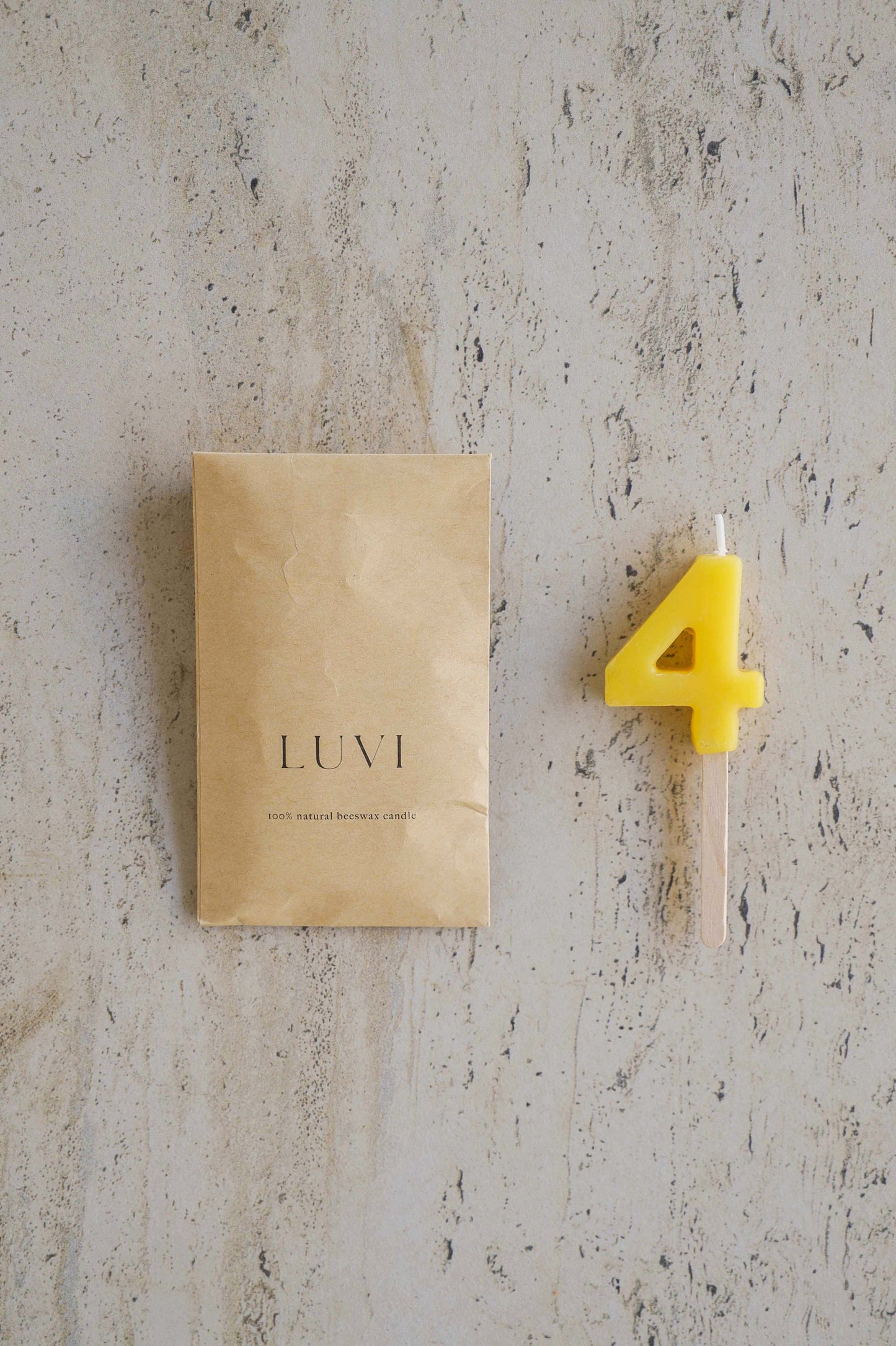 Beeswax Number Candles – Natural Beeswax