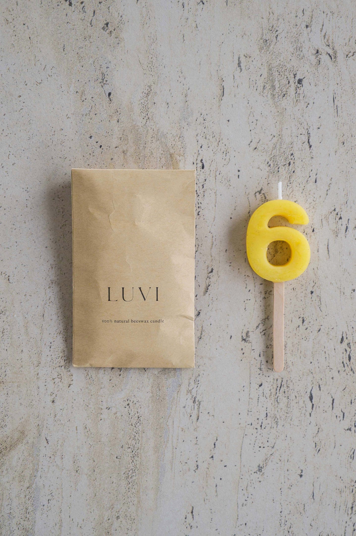 Beeswax Number Candles – Natural Beeswax
