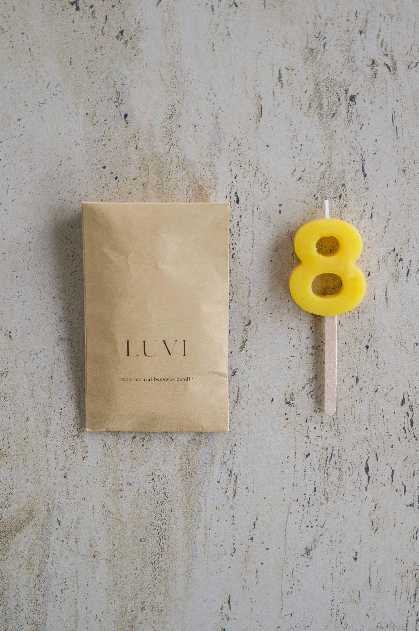 Beeswax Number Candles – Natural Beeswax