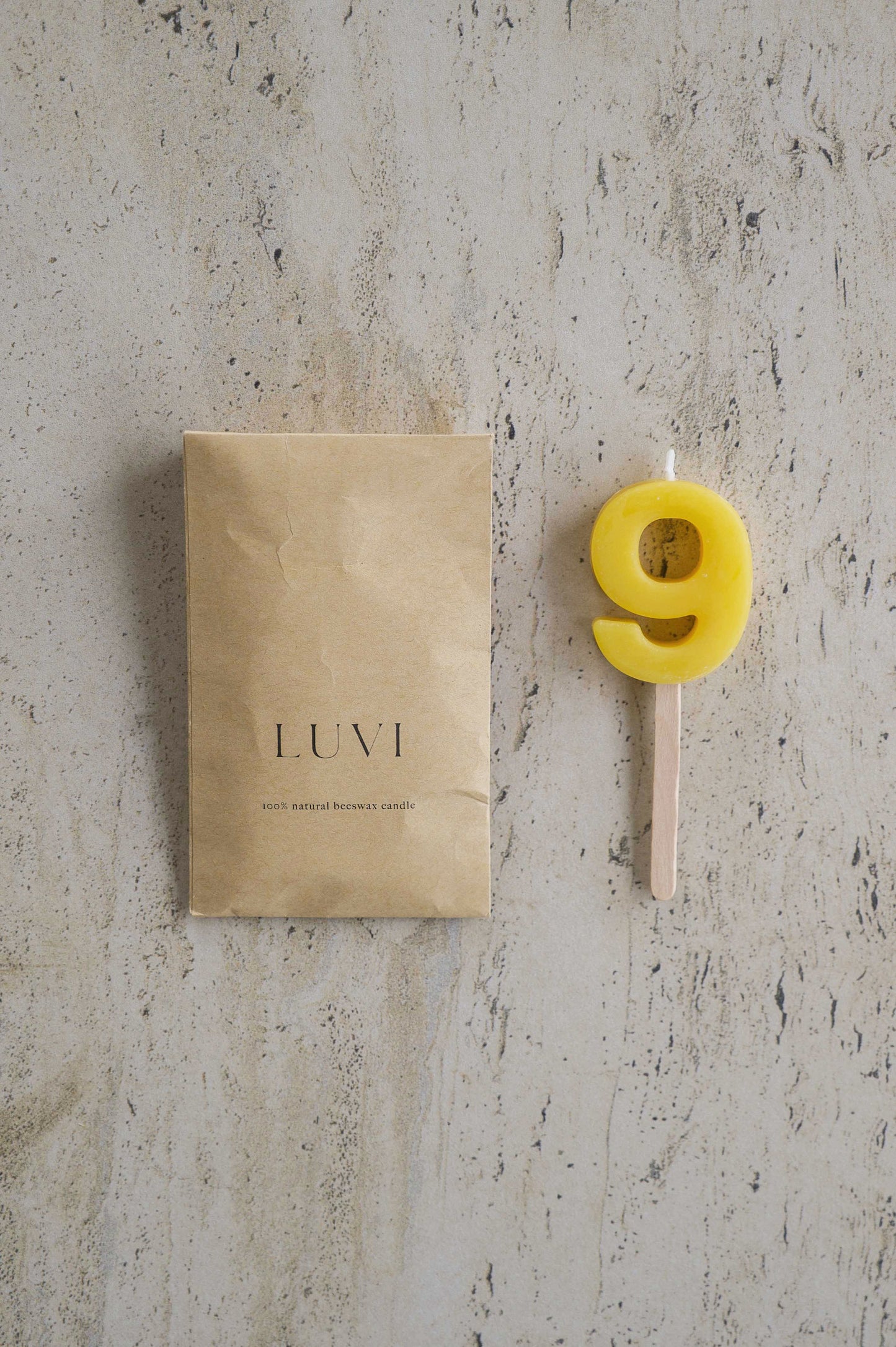Beeswax Number Candles – Natural Beeswax
