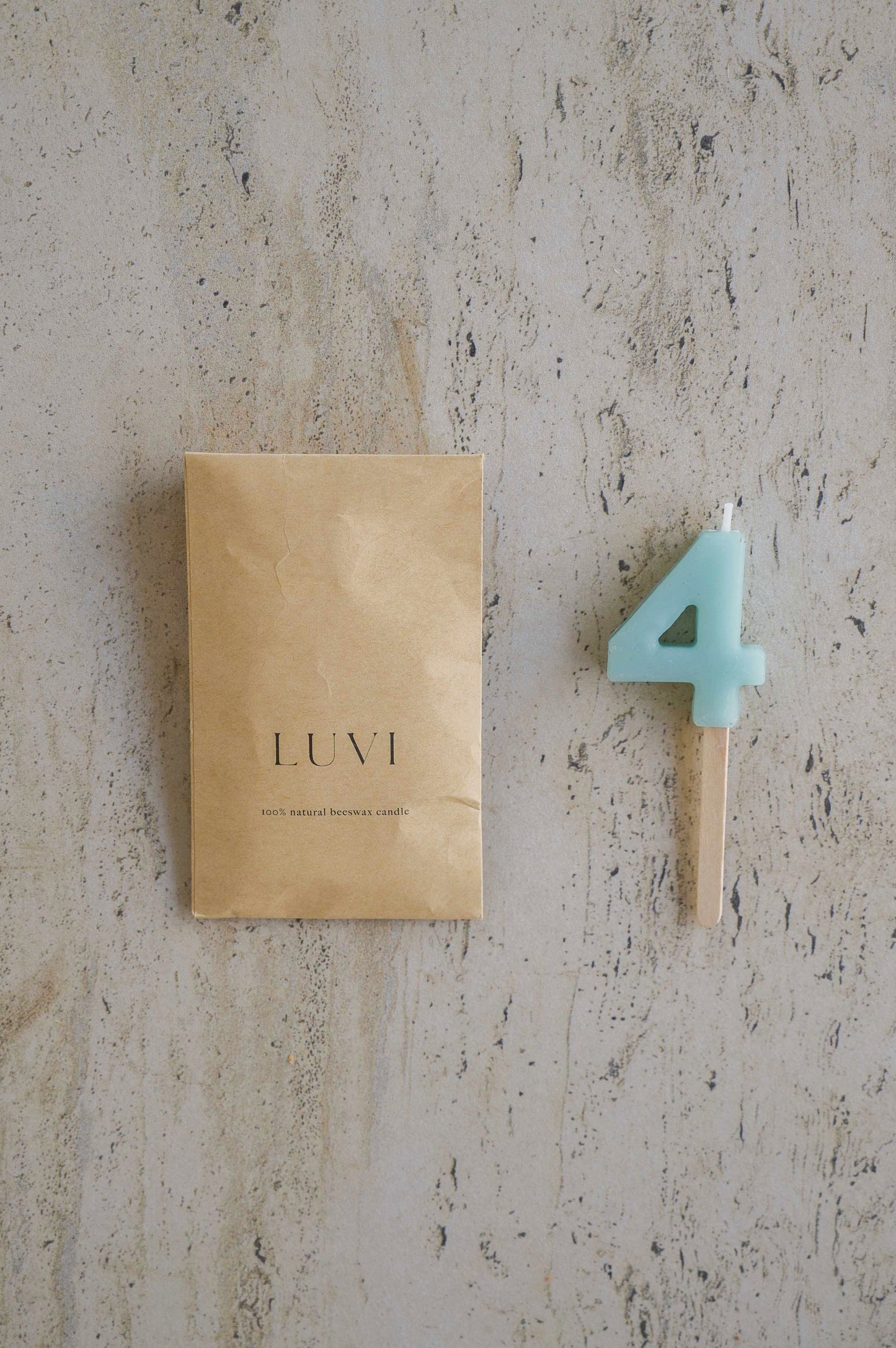 Beeswax Number Candles – Sage Green