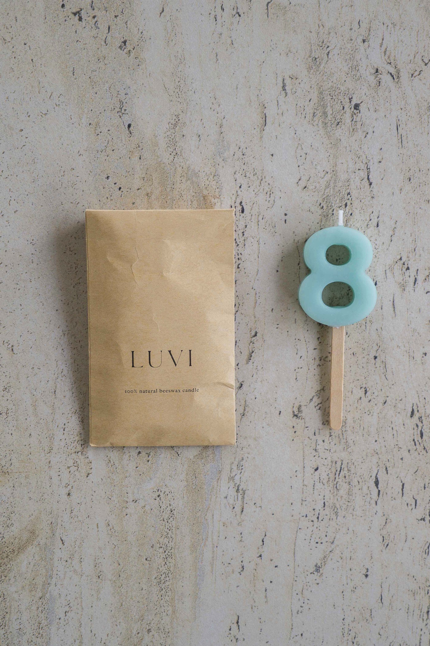 Beeswax Number Candles – Sage Green