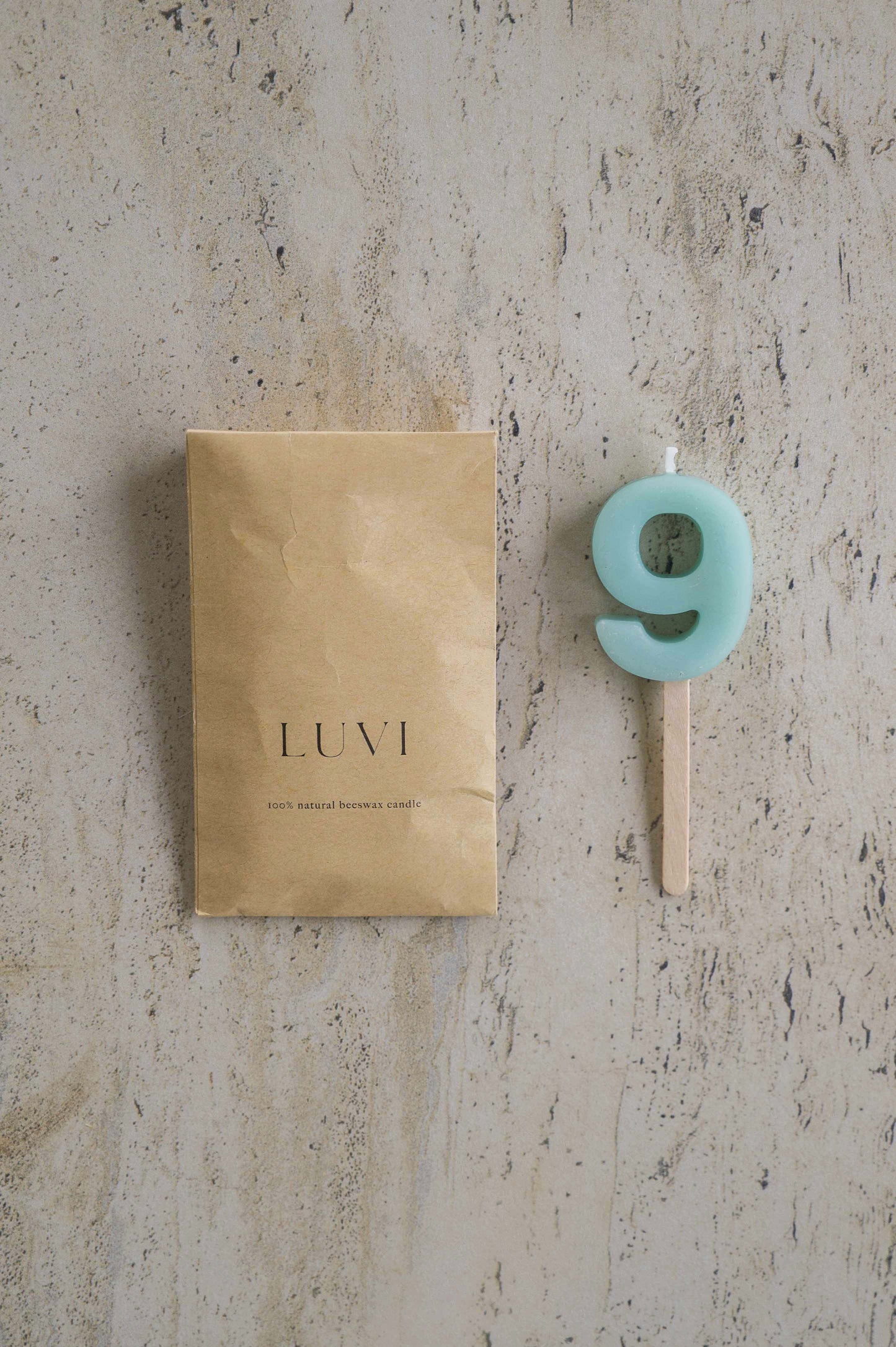 Beeswax Number Candles – Sage Green
