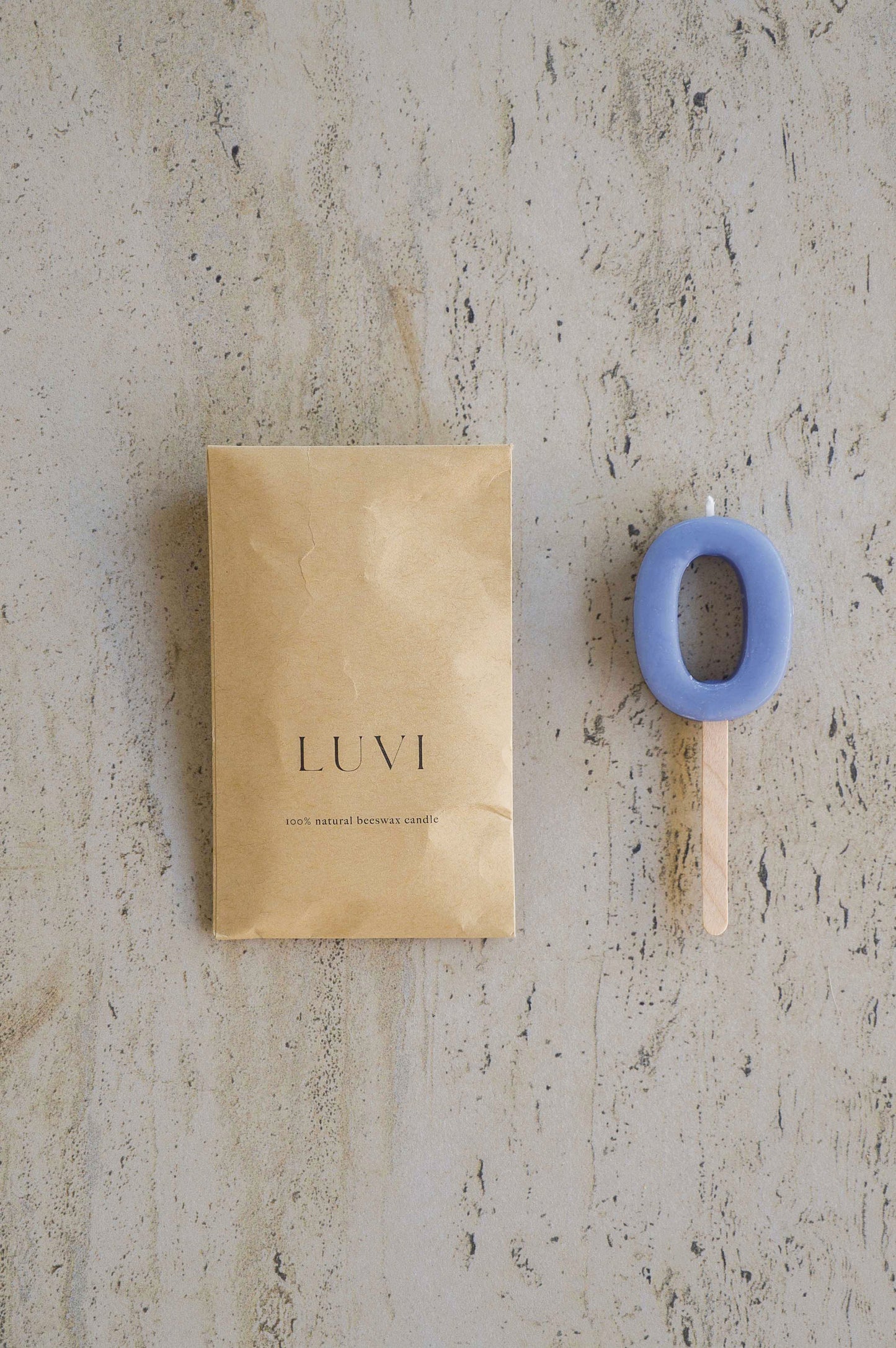 Beeswax Number Candles – Tide Blue