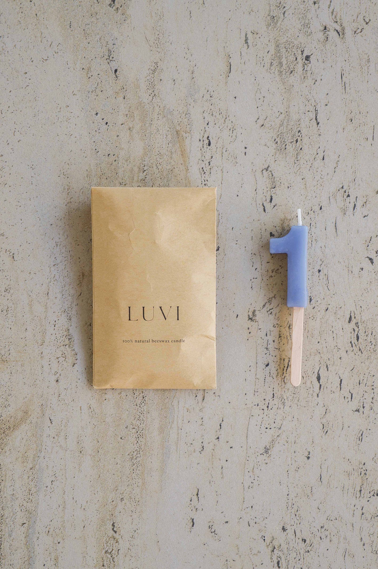 Beeswax Number Candles – Tide Blue