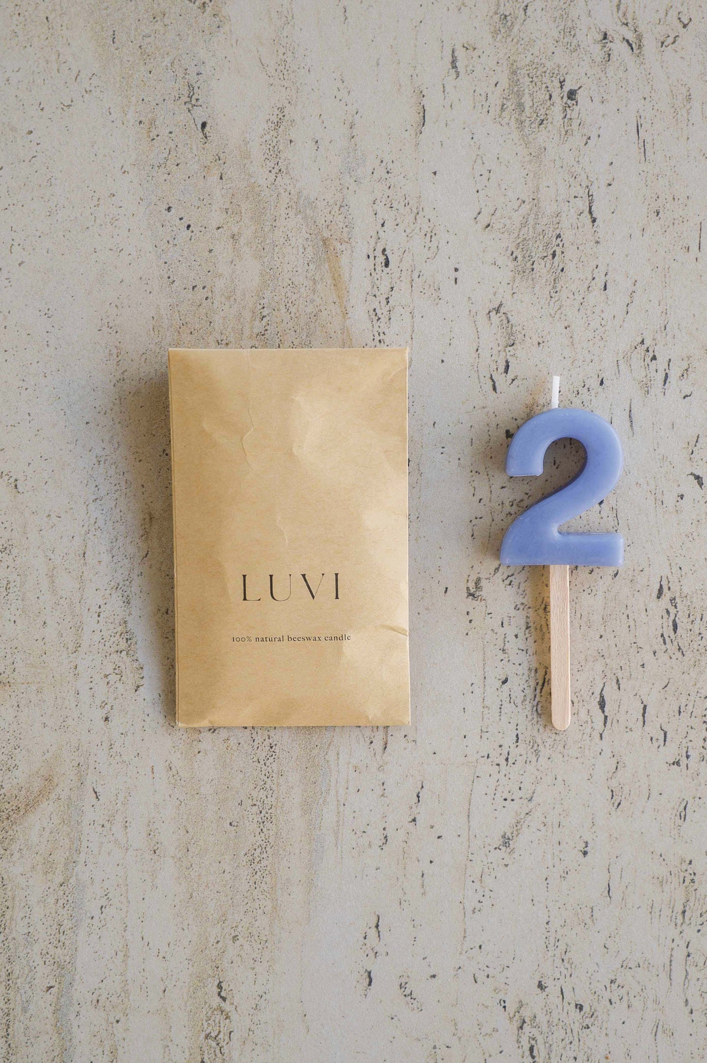 Beeswax Number Candles – Tide Blue