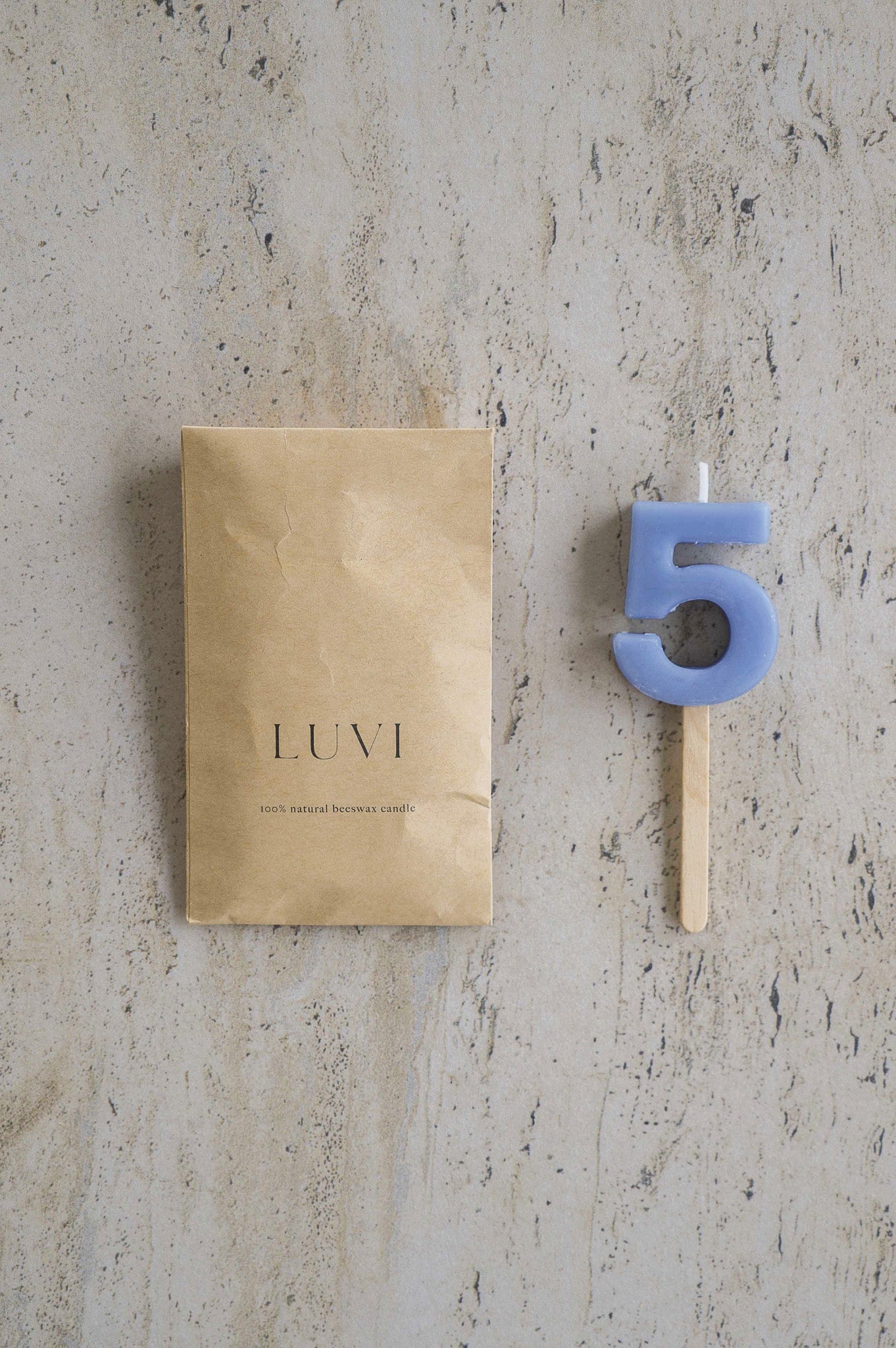 Beeswax Number Candles – Tide Blue