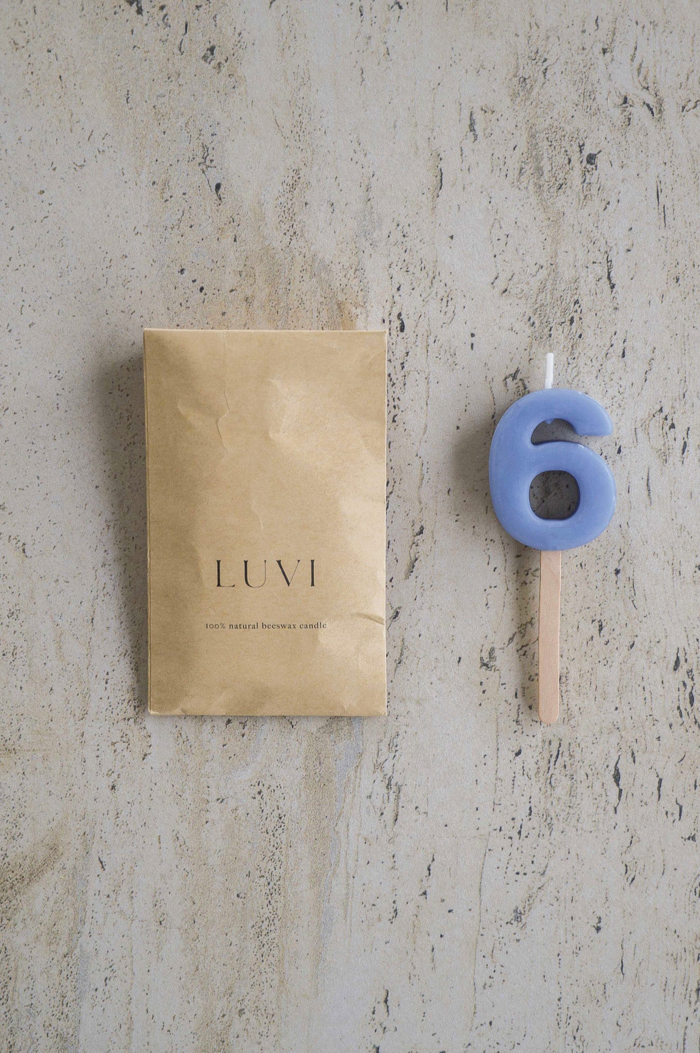 Beeswax Number Candles – Tide Blue