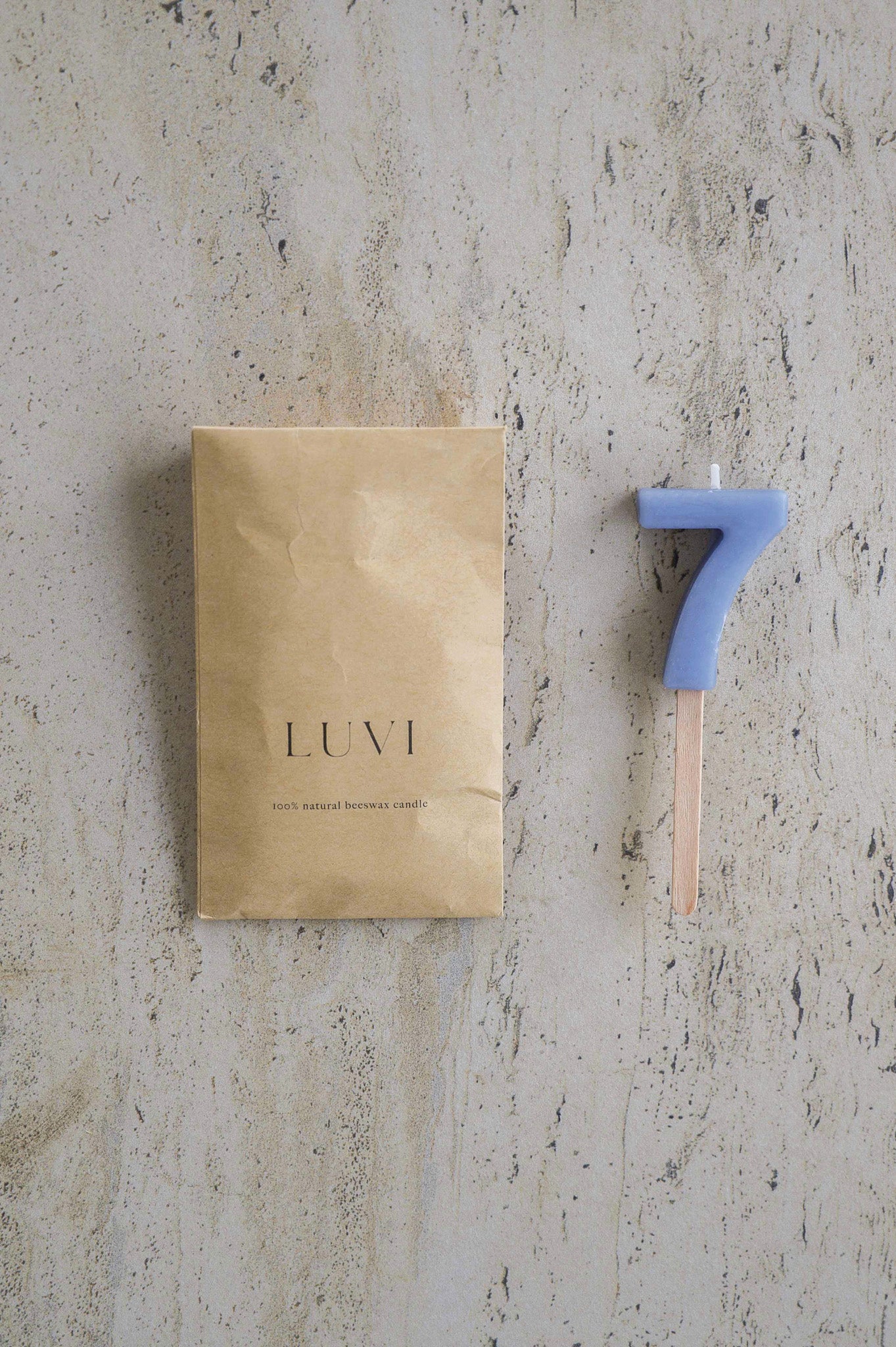 Beeswax Number Candles – Tide Blue