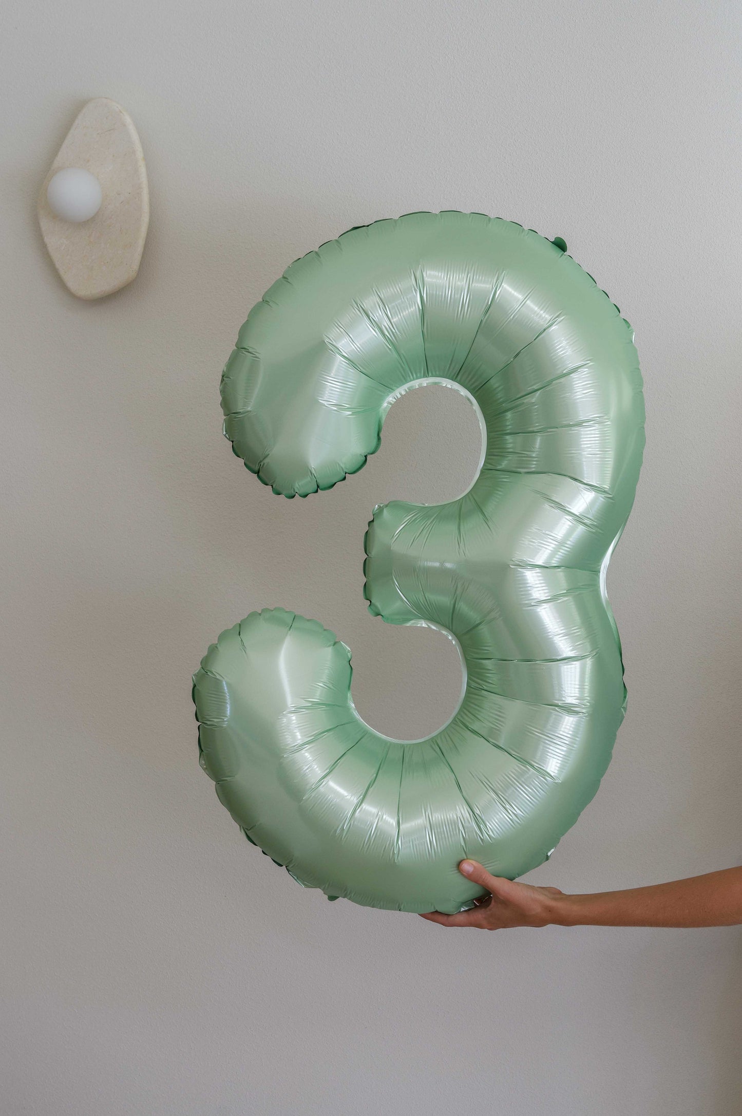 Foil Number Balloons – Sage Green